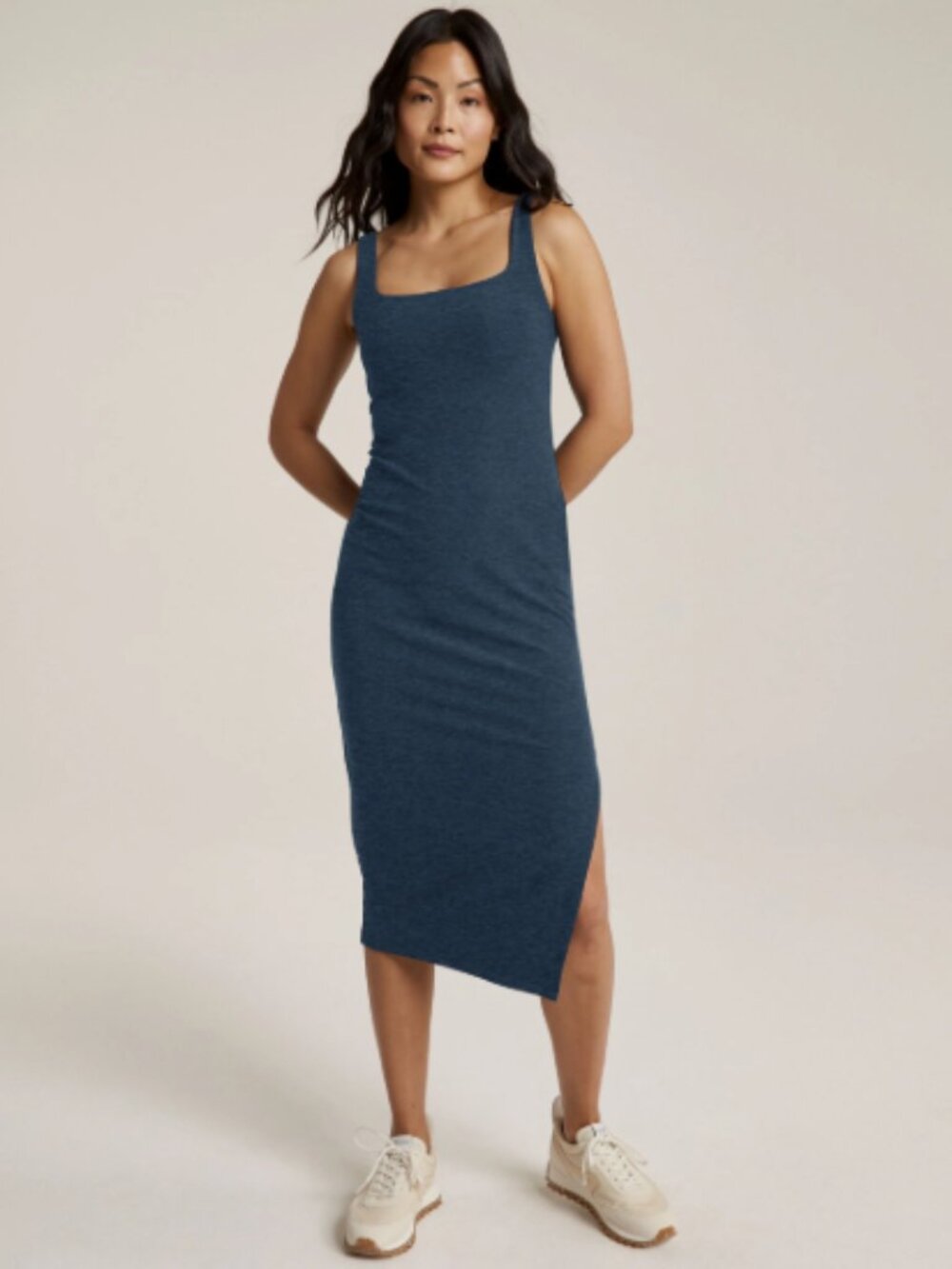 Beyond Yoga Spacedye Icon Midi Dress Nocturnal Navy Size Small